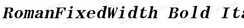 RomanFixedWidth Bold Italic字体转换
